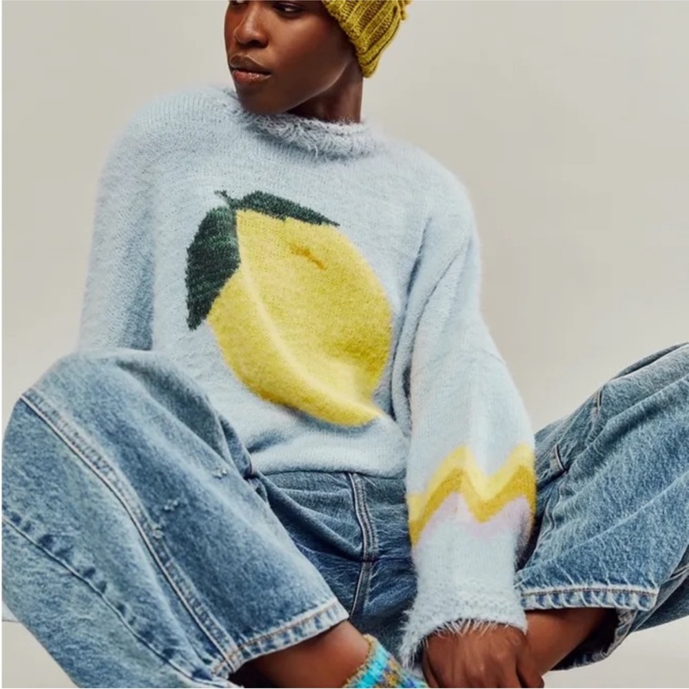 Free people just peachy pullover lemon